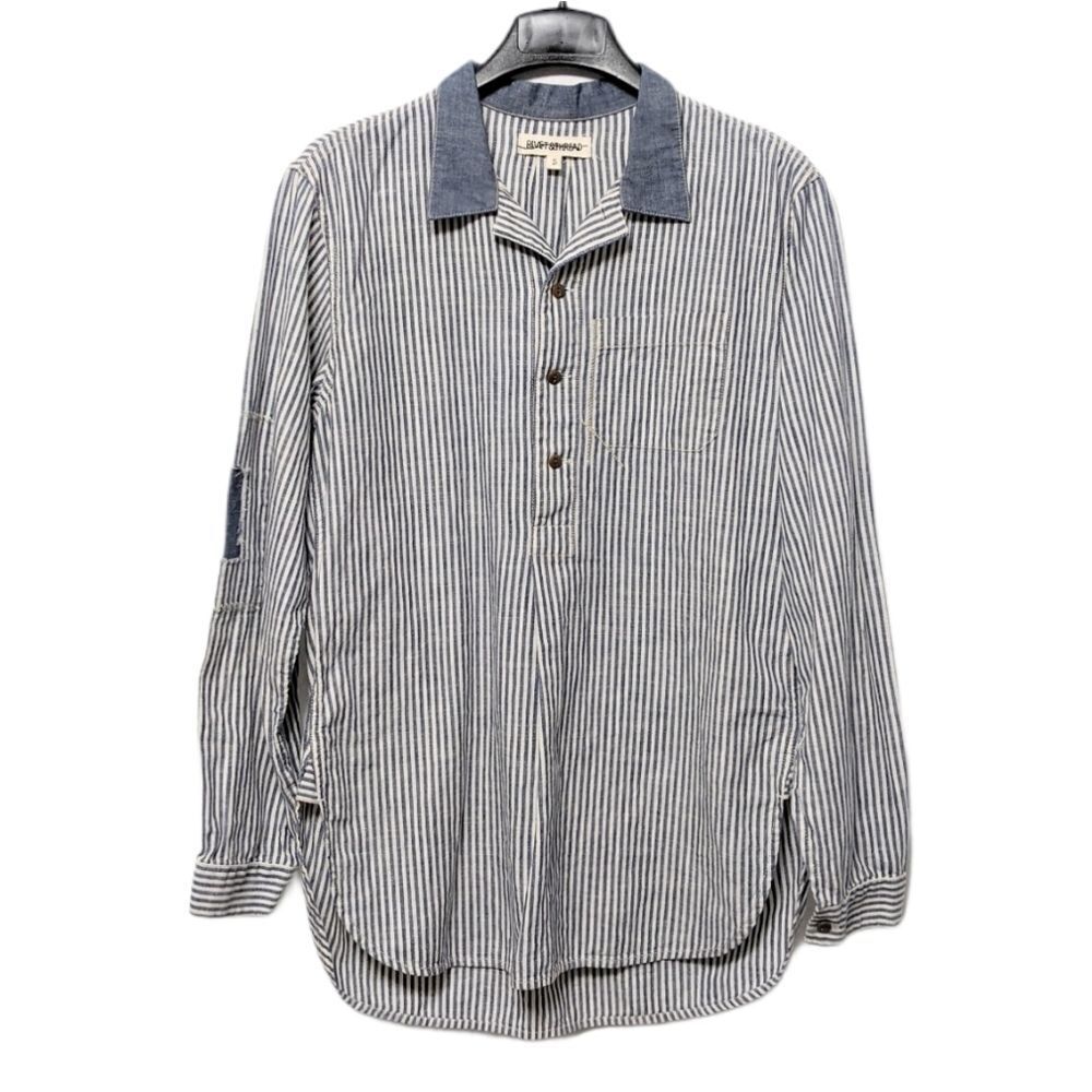 Madewell RIVET & THREAD Cotton Stripe Popover Top S